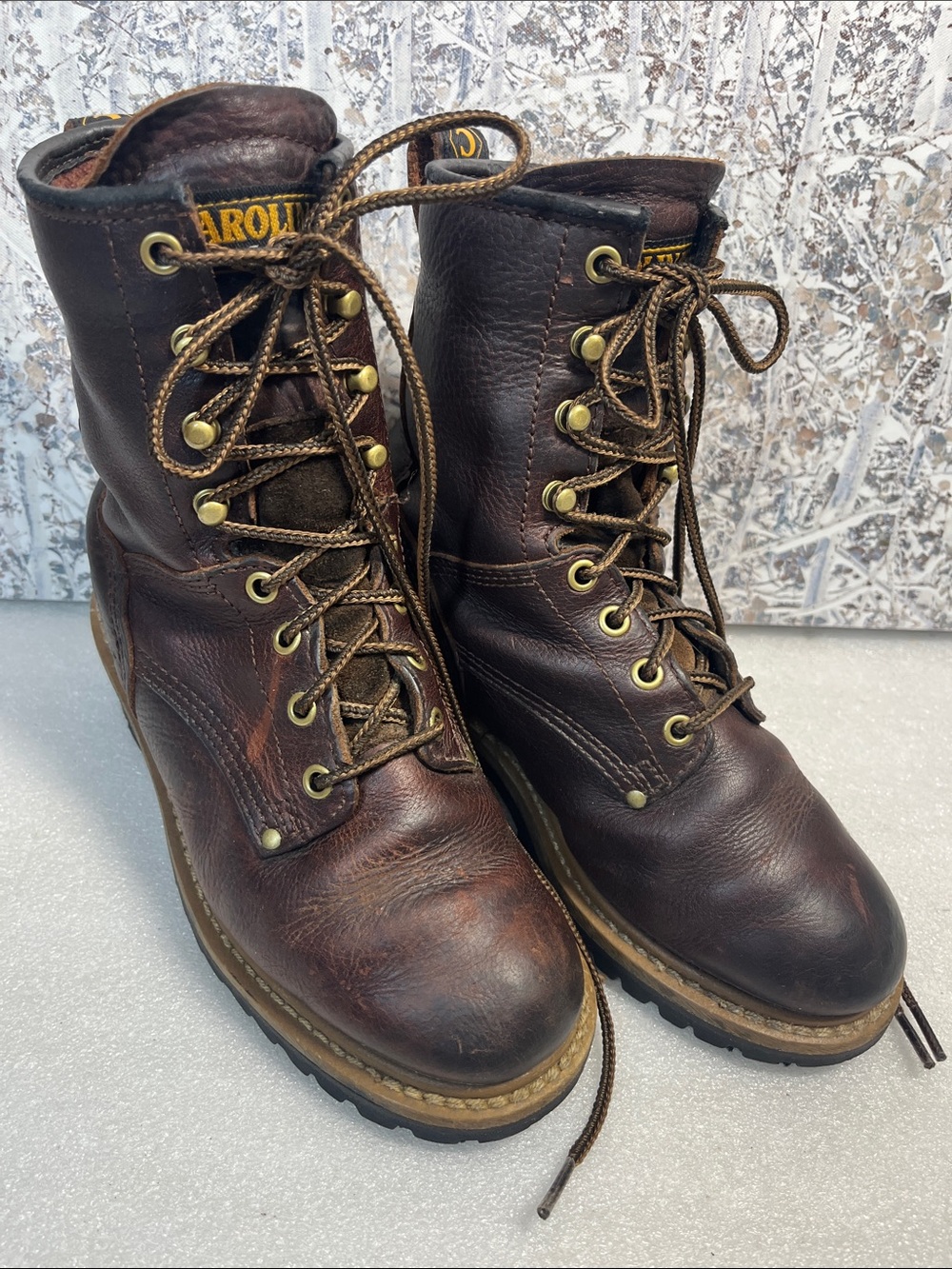 Women's Carolina Work Boot CA421 Logger Boot Sz 6 1/2M